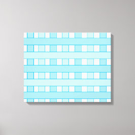 Blauweißes Schachbrettmuster Leinwanddruck