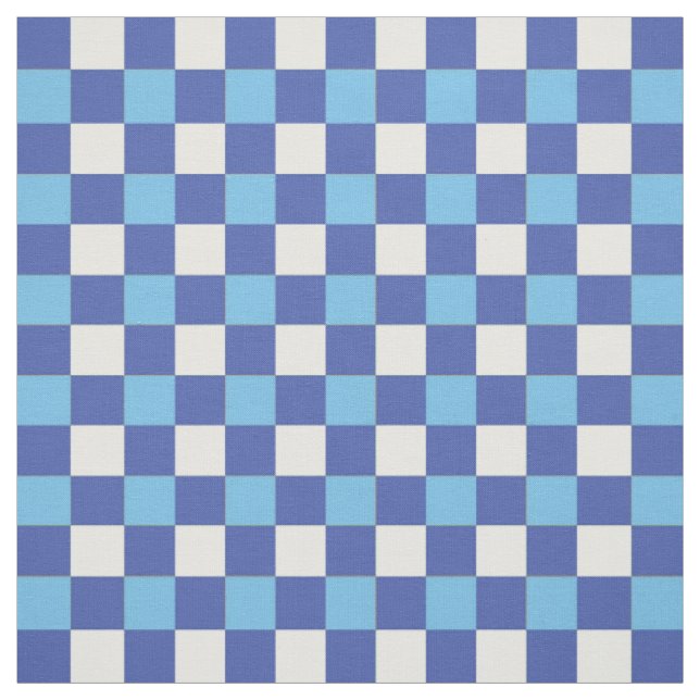 Blauweißes Schachmuster Stoff (Muster)