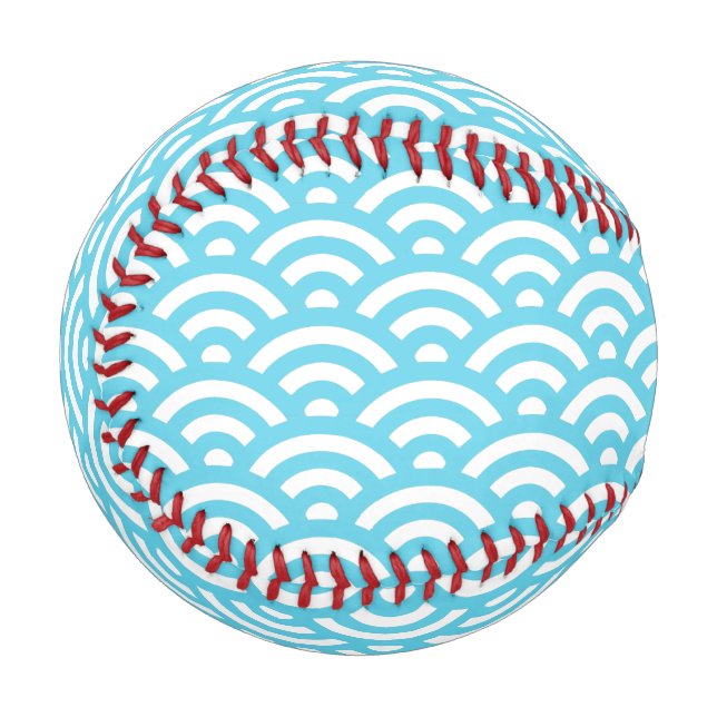 Blauwellenmuster Baseball (Vorderseite Links)