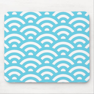 Blauwellenmuster Mousepad
