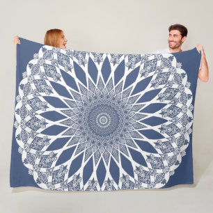 Blauwhale Hai Tristyns Mandala Fleecedecke