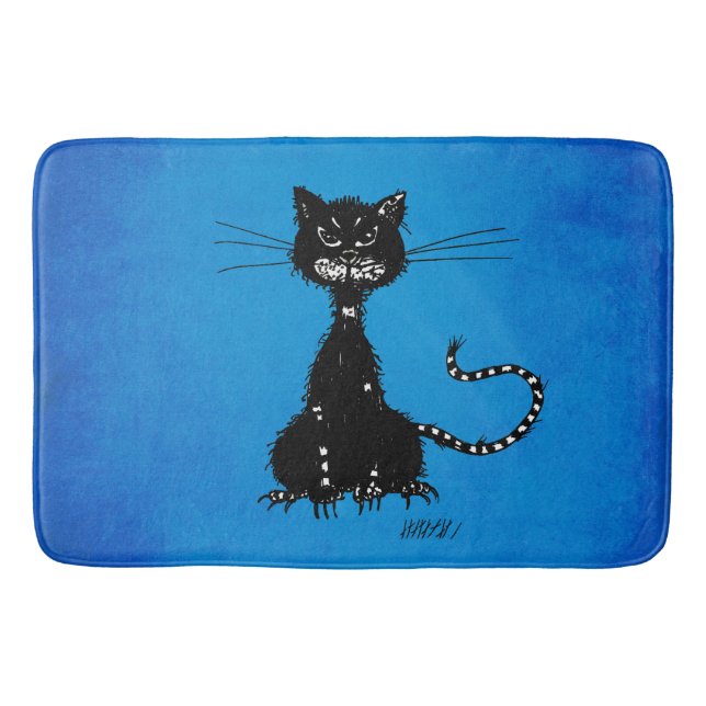 Blauzungenkatze Badematte (Vorderseite)