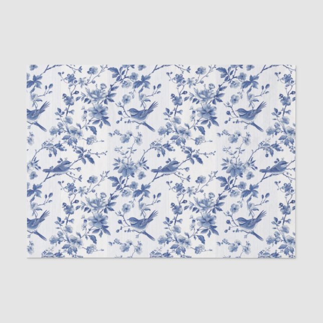 Blauzungenkulptur mit Birnen und Streifen Seidenpapier (Vorderseite)