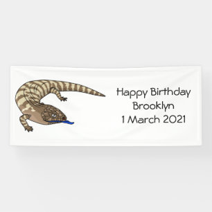 Blauzungenreptilierer Cartoon Banner
