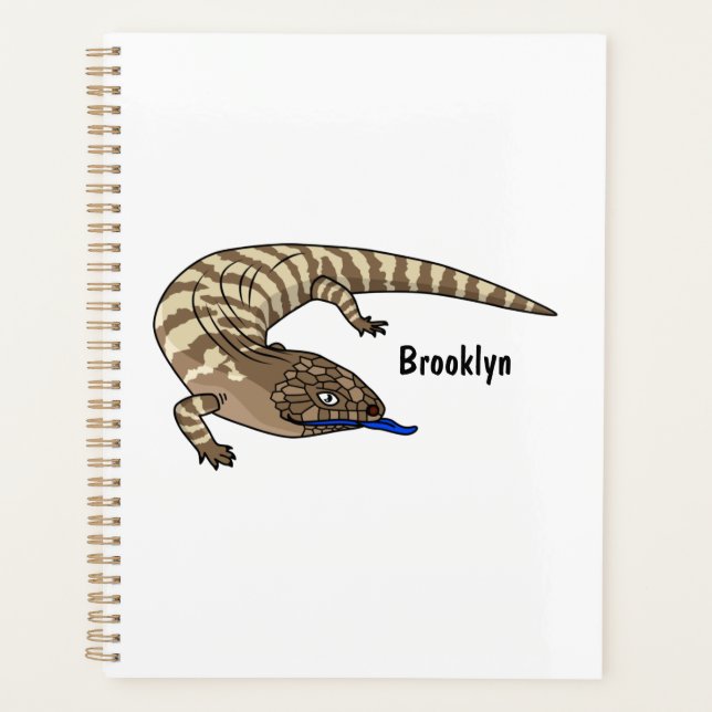Blauzungenreptilierer Cartoon Planer (Vorderseite)