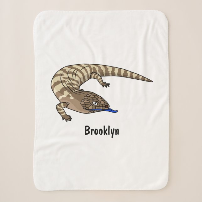 Blauzungenreptilierer Cartoon Sherpadecke (Vorderseite)