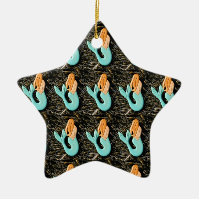 Blauzungenschmuck Keramik Ornament (Vorne)