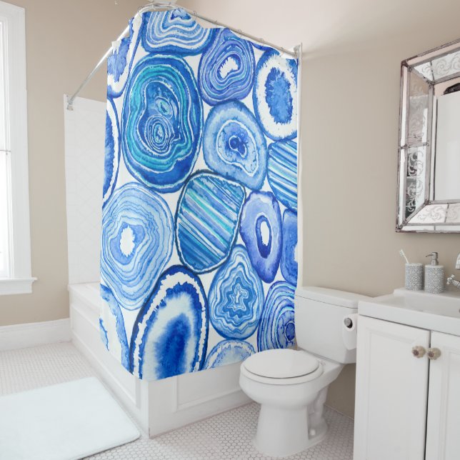 Blauzungenstücke Duschvorhang (Beispiel)