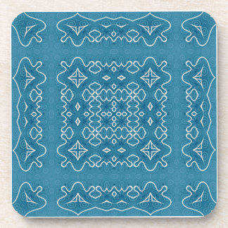 Blauzungentafel Muster - komplizierte Geometrie Getränkeuntersetzer