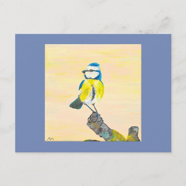 Blauzungenvogel Postkarte (Vorderseite)