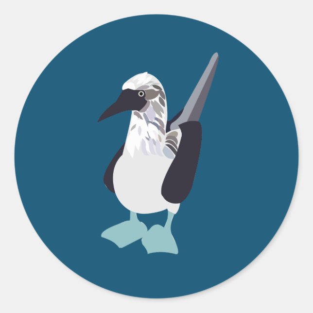 Blauzungenvogel Runder Aufkleber (Vorderseite)