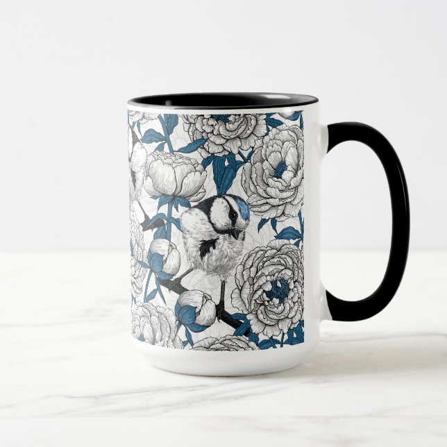 Blauzungenvögel Tasse (Rechts)