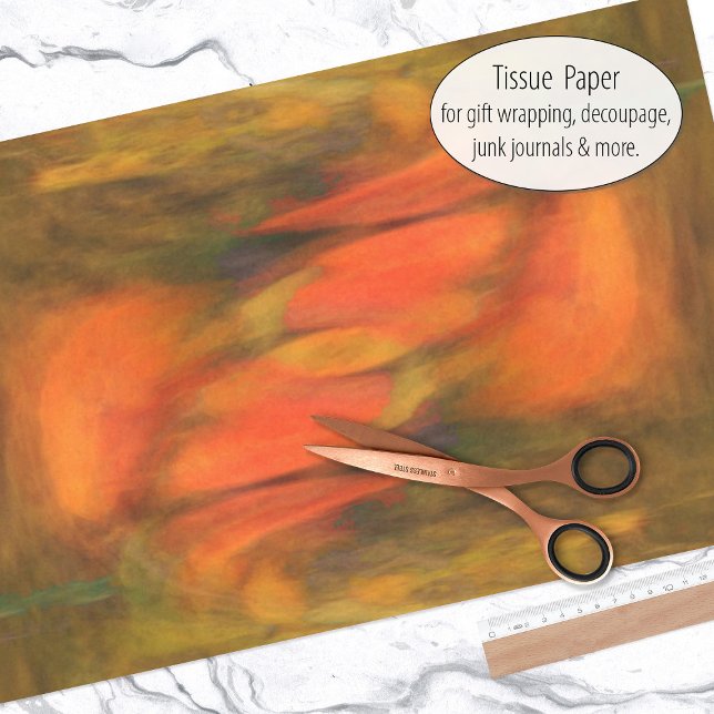 Blaze aus Korallenrot abstrakt Seidenpapier (Tissue paper for gift wrap and decoupage)