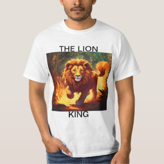 "Blaze majestueux - Lion du T-shirt sauvage"