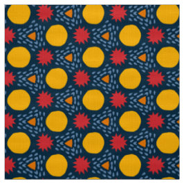 BLAZE - Primäre geometrische Kid-Formen auf blau Stoff
