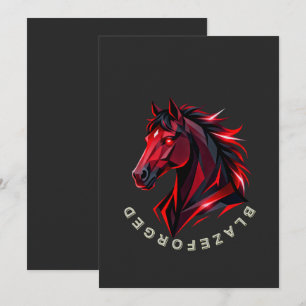 BlazeForge Rotes Pferd Einladung