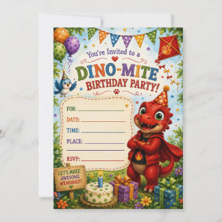 Blazes Dino-Mite Freunde Geburtstag Einladung
