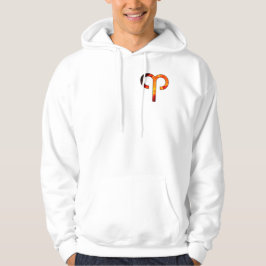 Blazing Aries Energy - Fiery Red Abstrakt Art Hoodie