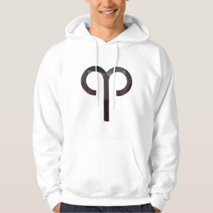 Blazing Aries Energy - Fiery Red Abstrakt Art Hoodie