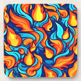 Blazing Blue Abstrakt Getränkeuntersetzer