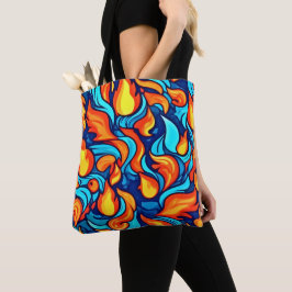 Blazing Blue Abstrakt Tasche