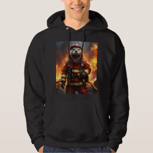 **"Blazing Brawn: The Otter Firefighter"*** Hoodie