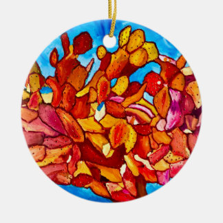 Blazing Cactus Keramik Ornament