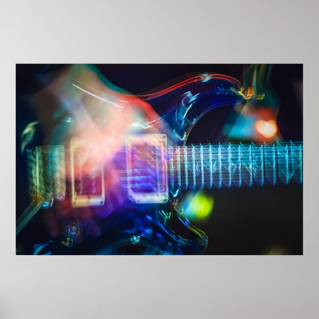 Blazing Electric Guitar Poster (Vorne)