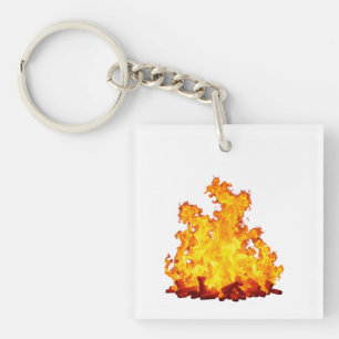 Blazing Fire Acrylic Schlüsselanhänger