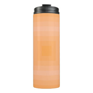 Blazing Orange Fuzzy Peach Squares Thermosbecher