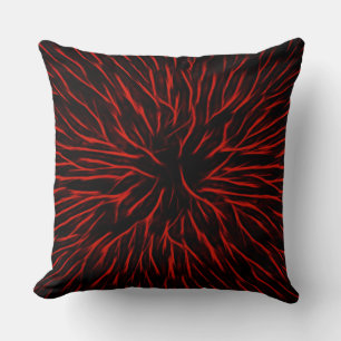 Blazing Red Hot Fire Sparkler Abstrakt Kissen