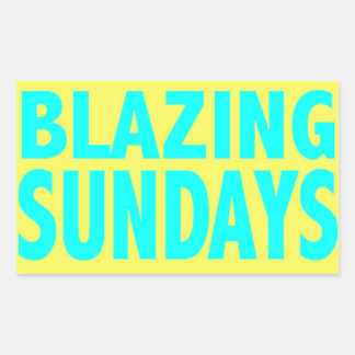 Blazing Sonnays Rechteckiger Aufkleber