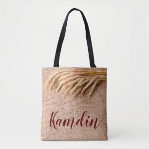 Blé de Sac fourre-tout personnalisé sur Burlap Sac