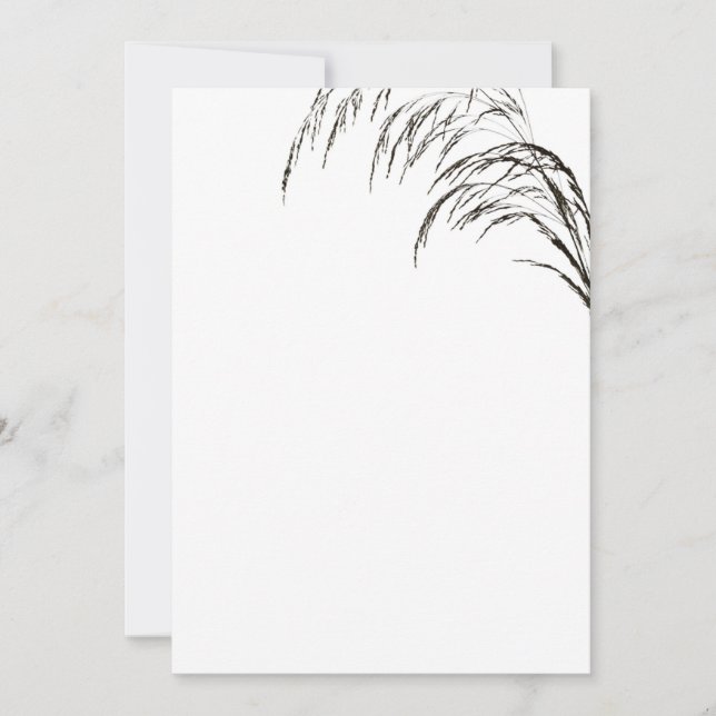 Blé noir et blanc Faire-part de mariage (Devant)