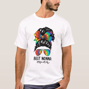 Bleach Best Nonna je Gefärbte Krawatte Messy Bun H T-Shirt