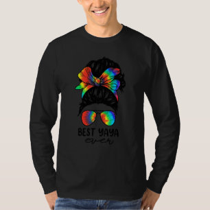 Bleach Best Yaya Ever Gefärbte Krawatte Messy Bun T-Shirt