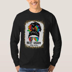 Bleach Beste Sassy je Gefärbte Krawatte Messy Bun T-Shirt