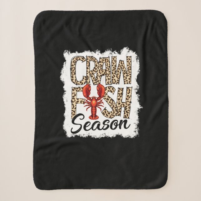 Bleached Crawfish Season Leopard Crawfish Boil Sherpadecke (Vorderseite)
