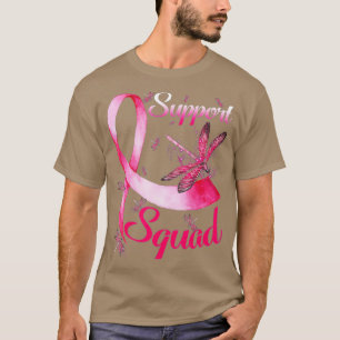 Bleached Pink Ribbon Support Squad Awareness (88) T-Shirt