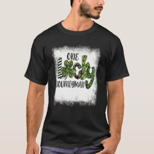 Bleached St Patricks Day Leopard One Lucky Journey T-Shirt