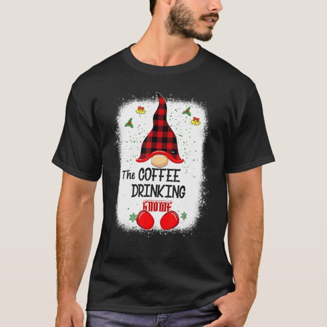 Bleached The Coffee Drinking Gnome Matching Family T-Shirt (Vorderseite)