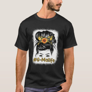 Bleaches G Ma Messy Haare Bun Sonnenblumen Frauen  T-Shirt