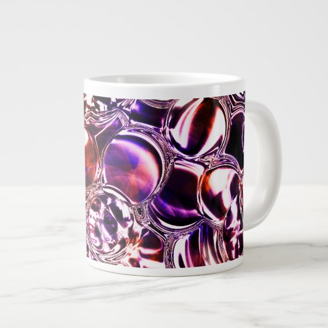 Blebs aus farbigem Glas oder wertvollen Steinen? Jumbo-Tasse (Vorderseite Rechts)