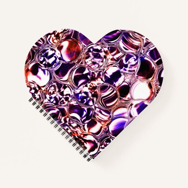 Blebs aus farbigem Glas oder wertvollen Steinen? Notizbuch (Vorderseite)