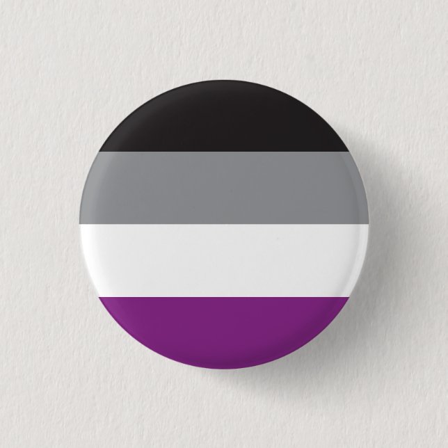 Blech Asexual Flagge - Love i Love Button (Vorderseite)