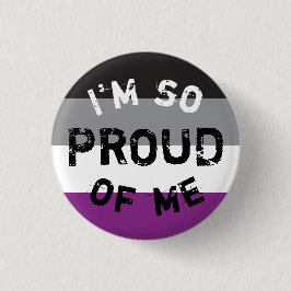 Blech Flagge Asexual Unter Proud - Love i Love Button