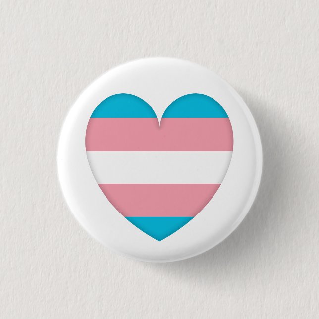 Blech Flagge Transsexueller Herz - Love i Love Button (Vorderseite)