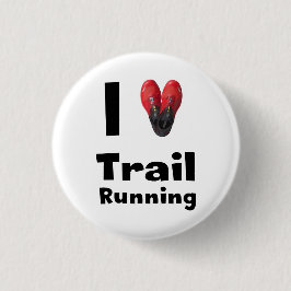 Blech „I love Trail Running " Button