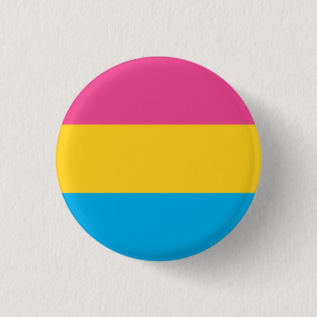 Blech Pansexuelle Flagge - Love i Love Button (Vorderseite)
