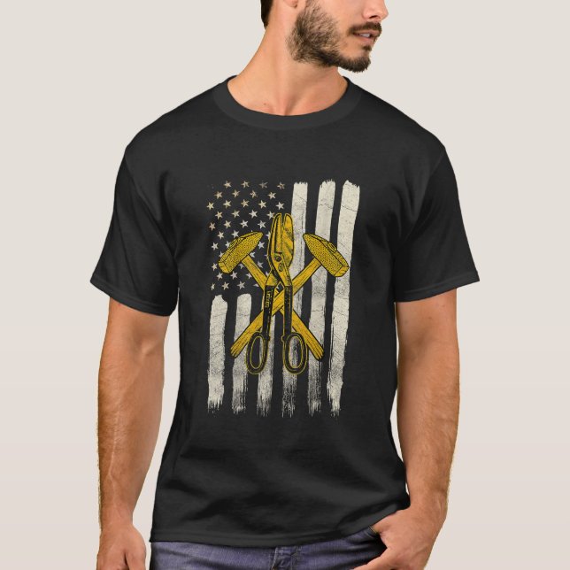 Blecharbeiter-Geschenke Design auf der Rückseite d T-Shirt (Vorderseite)